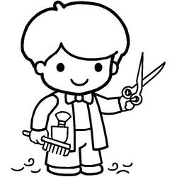 Coloring page: Hairdresser (Jobs) #91239 - Printable coloring pages