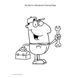 Coloring page: Handyman (Jobs) #90209 - Printable coloring pages