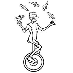 Coloring page: Juggler (Jobs) #99223 - Printable coloring pages
