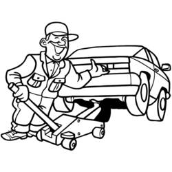 Coloring page: Mechanic (Jobs) #101775 - Printable coloring pages