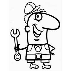 Coloring page: Mechanic (Jobs) #101785 - Printable coloring pages