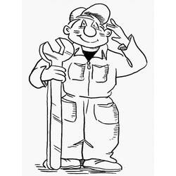 Coloring page: Mechanic (Jobs) #101794 - Printable coloring pages
