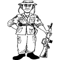 Coloring page: Military (Jobs) #102194 - Printable coloring pages