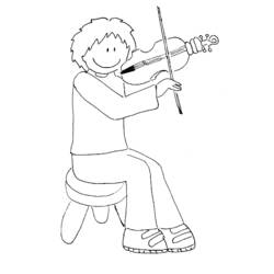 Coloring page: Musician (Jobs) #102551 - Printable coloring pages