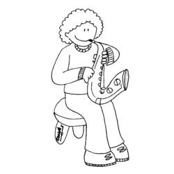 Coloring page: Musician (Jobs) #102641 - Printable coloring pages