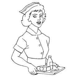 Coloring page: Nurse (Jobs) #170398 - Free Printable Coloring Pages