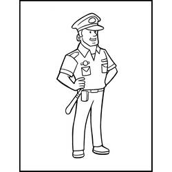 Coloring page: Police Officer (Jobs) #105362 - Printable coloring pages
