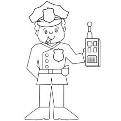 Coloring page: Police Officer (Jobs) #105369 - Printable coloring pages