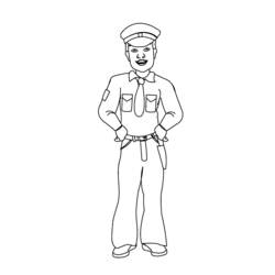 Coloring page: Police Officer (Jobs) #105383 - Printable coloring pages
