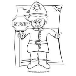Coloring page: Police Officer (Jobs) #105387 - Free Printable Coloring Pages