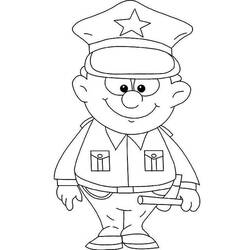 Coloring page: Police Officer (Jobs) #105389 - Printable coloring pages