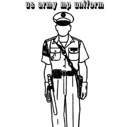 Coloring page: Police Officer (Jobs) #105395 - Printable coloring pages