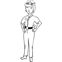 Coloring page: Police Officer (Jobs) #105408 - Printable coloring pages