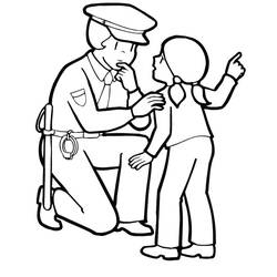 Coloring page: Police Officer (Jobs) #105410 - Printable coloring pages