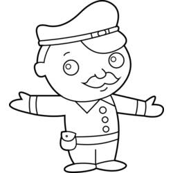 Coloring page: Police Officer (Jobs) #105439 - Printable coloring pages