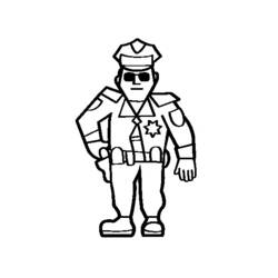 Coloring page: Police Officer (Jobs) #105442 - Printable coloring pages