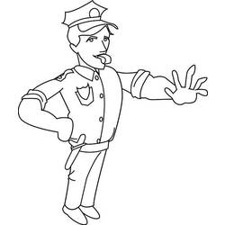 Coloring page: Police Officer (Jobs) #105447 - Printable coloring pages