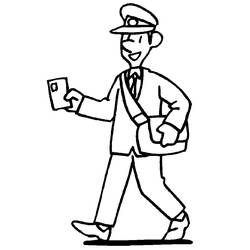 Coloring page: Postman (Jobs) #94907 - Printable coloring pages
