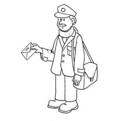 Coloring page: Postman (Jobs) #94911 - Printable coloring pages