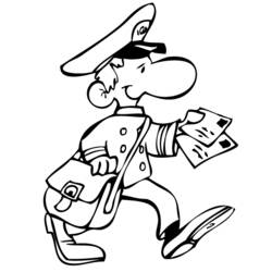 Coloring page: Postman (Jobs) #94917 - Printable coloring pages