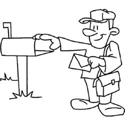 Coloring page: Postman (Jobs) #94962 - Printable coloring pages