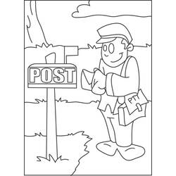 Coloring page: Postman (Jobs) #94966 - Free Printable Coloring Pages