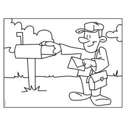 Coloring page: Postman (Jobs) #94976 - Printable coloring pages