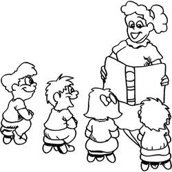Coloring page: Teacher (Jobs) #94213 - Printable coloring pages