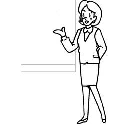 Coloring page: Teacher (Jobs) #94214 - Printable coloring pages