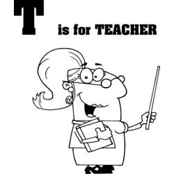 Coloring page: Teacher (Jobs) #94215 - Printable coloring pages