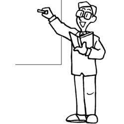 Coloring page: Teacher (Jobs) #94216 - Printable coloring pages