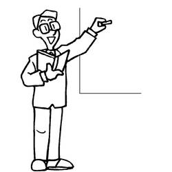 Coloring page: Teacher (Jobs) #94217 - Printable coloring pages
