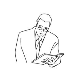 Coloring page: Teacher (Jobs) #94240 - Printable coloring pages