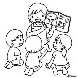 Coloring page: Teacher (Jobs) #94243 - Printable coloring pages