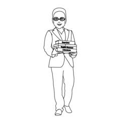 Coloring page: Teacher (Jobs) #94245 - Printable coloring pages