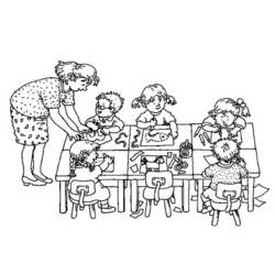Coloring page: Teacher (Jobs) #94251 - Printable coloring pages