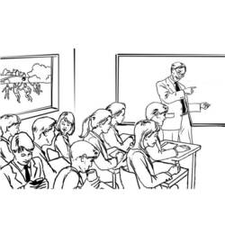 Coloring page: Teacher (Jobs) #94306 - Printable coloring pages