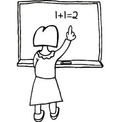 Coloring page: Teacher (Jobs) #94366 - Printable coloring pages