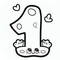 Coloring pages: Number 1 - Free Printable Coloring Pages