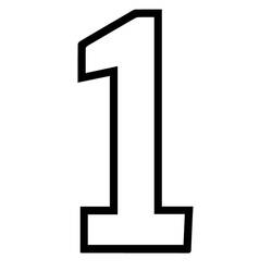 Number 1 (Learning and Education) coloring page #221300 to print and color