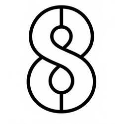 Number 8 - Free printable coloring pages