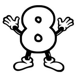 Coloring pages: Number 8 - Free Printable Coloring Pages