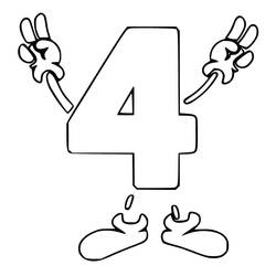 Coloring page: Number 4 (Learning and Education) #221366 - Free Printable Coloring Pages