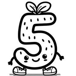 Coloring pages: Number 5 - Free Printable Coloring Pages