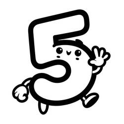 Number 5 (Learning and Education) coloring page #221388 to print and color