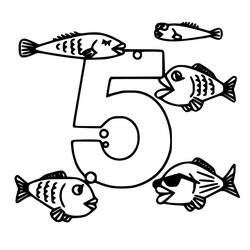 Number 5 (Learning and Education) coloring page #221390 to print and color