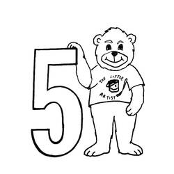 Number 5 (Learning and Education) coloring page #221391 to print and color