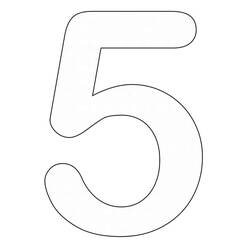 Number 5 (Learning and Education) coloring page #221399 to print and color