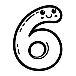 Coloring page: Number 6 (Learning and Education) #221410 - Free Printable Coloring Pages