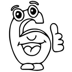 Coloring page: Number 6 (Learning and Education) #221413 - Free Printable Coloring Pages